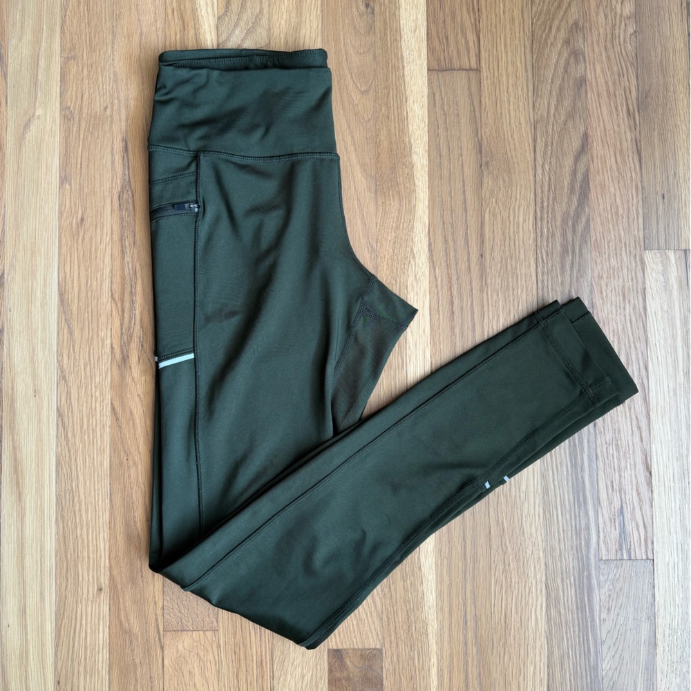 Z By Zella Olive Green Pocket Leggings Size S